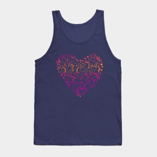 Neon Unicorns Heart Tank Top